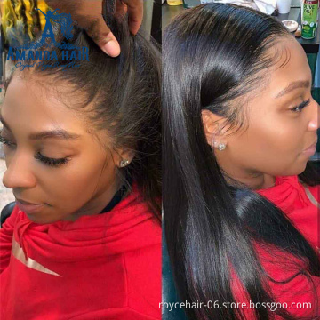 Wholesale Top Quality Virgin Brazilian Human Hair Wig, Glueless Pre Plucked Thick Curly Hair 360 Transparent Lace Closure Wig